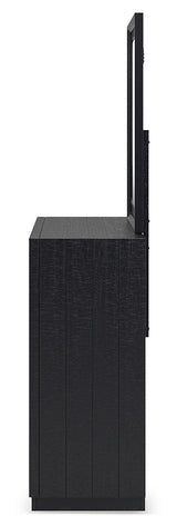 Londer King Panel Bed, Dresser and Mirror