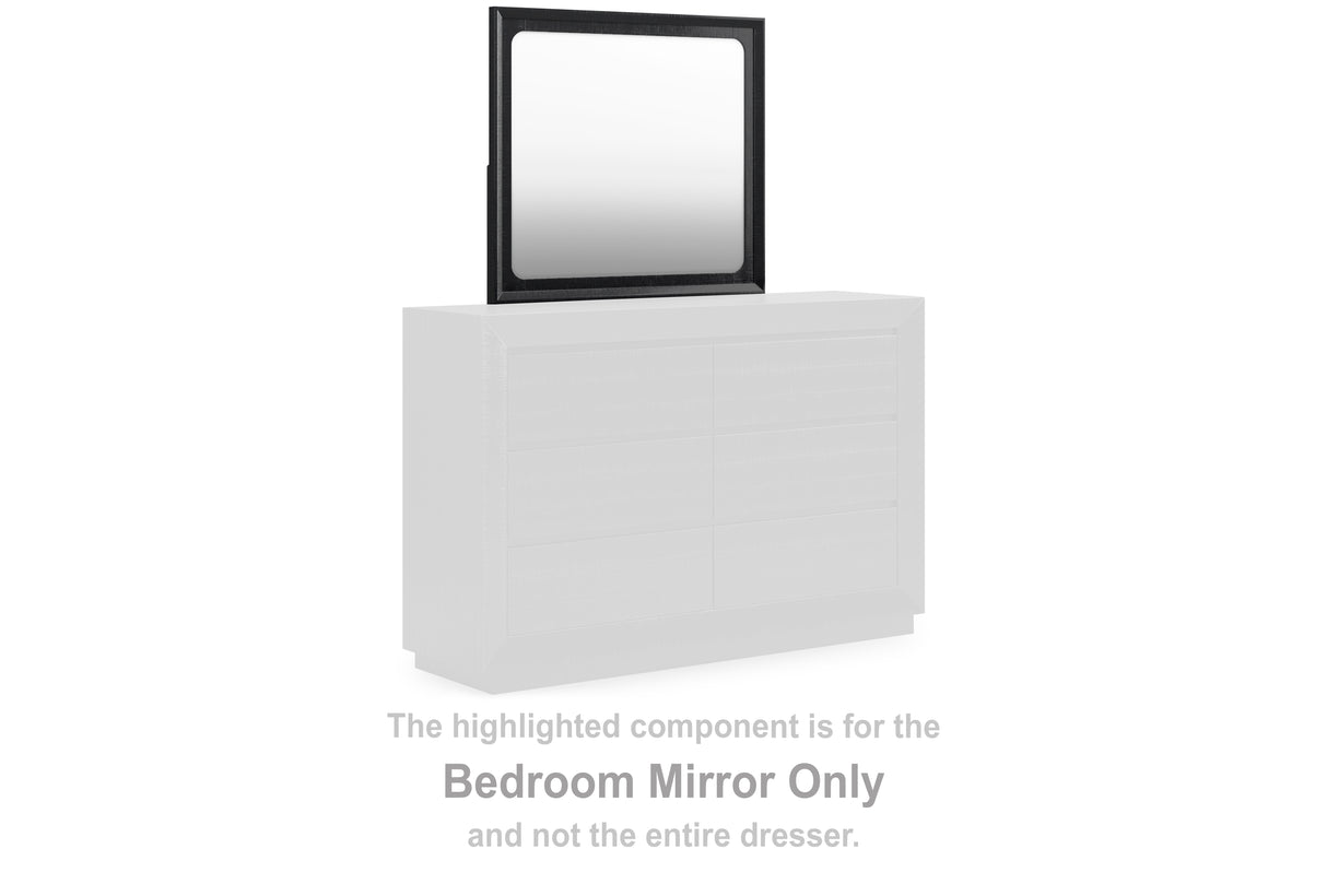 Furniture City Houma - Ashley Furniture - Londer Bedroom Mirror - Bedroom Mirror / Black - B768-36