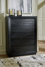 Furniture City Houma - Ashley Furniture - Londer Chest of Drawers - Five Drawer Chest / Black - B768-46