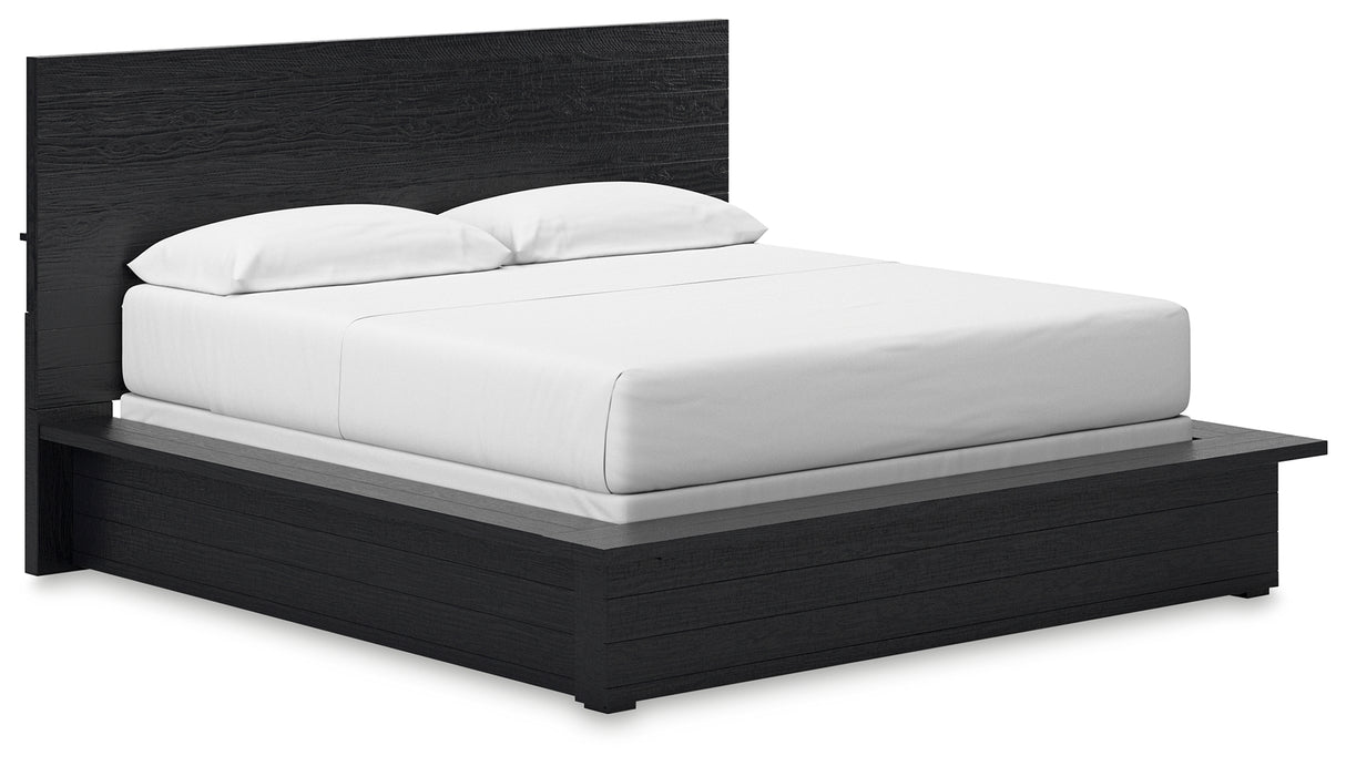 Londer California King Panel Bed, Dresser and Mirror