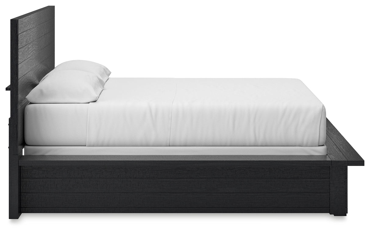 Londer California King Panel Bed, Dresser and Mirror