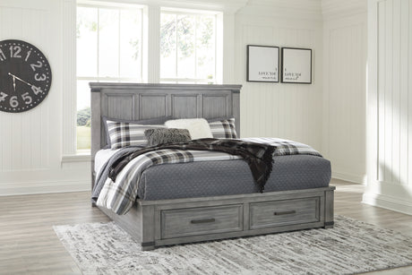 Furniture City Houma - Ashley Furniture - Russelyn California King Storage Bed - California King Storage Bed / Gray - B772B9