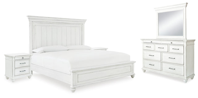 Furniture City Houma - Ashley Furniture - Kanwyn Queen Panel Bed, Dresser, Mirror and 2 Nightstands - Queen Panel Bed, Dresser, Mirror and 2 Nightstands - B777B28