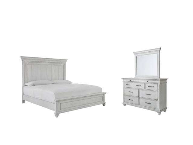 Furniture City Houma - Ashley Furniture - Kanwyn King Panel Bed, Dresser and Mirror - King Panel Bed, Dresser and Mirror - B777B26