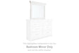 Furniture City Houma - Ashley Furniture - Kanwyn Bedroom Mirror - Bedroom Mirror / Whitewash - B777-36