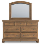 Feddinger Queen Panel Bed, Dresser and Mirror