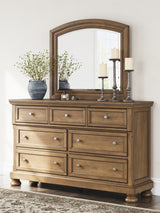Feddinger Queen Panel Bed, Dresser and Mirror