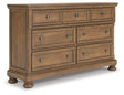 Furniture City Houma - Ashley Furniture - Feddinger Dresser - Dresser / Medium Brown - PCB779-31