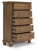 Furniture City Houma - Ashley Furniture - Feddinger Bedroom - Queen Storage Sleigh Bed / Medium Brown - PCB779B4