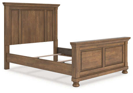 Furniture City Houma - Ashley Furniture - Feddinger Queen Panel Bed - Queen Panel Bed / Medium Brown - PCB779B2