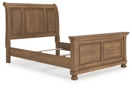 Furniture City Houma - Ashley Furniture - Feddinger Queen Sleigh Bed - Queen Sleigh Bed / Medium Brown - PCB779B14