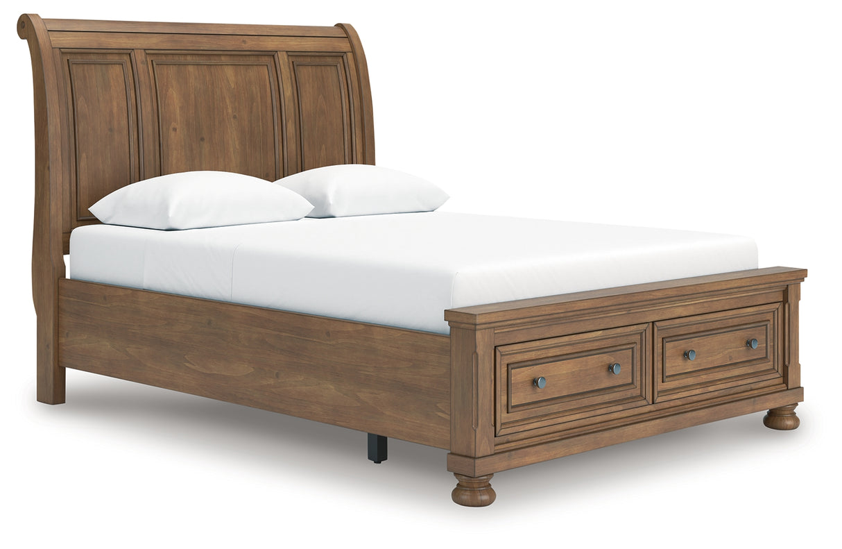 Feddinger Queen Sleigh Storage Bed, Dresser and Mirror