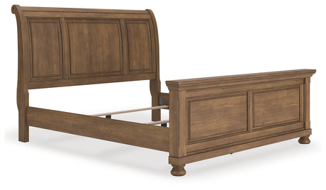 Furniture City Houma - Ashley Furniture - Feddinger King Sleigh Bed - King Sleigh Bed / Medium Brown - PCB779B15
