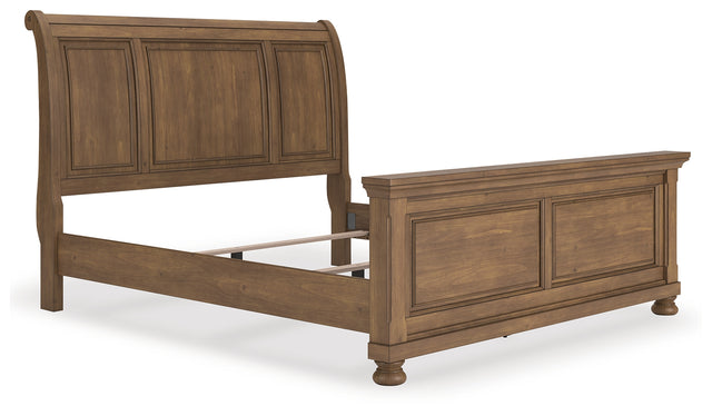 Furniture City Houma - Ashley Furniture - Feddinger King Sleigh Bed - King Sleigh Bed / Medium Brown - PCB779B15