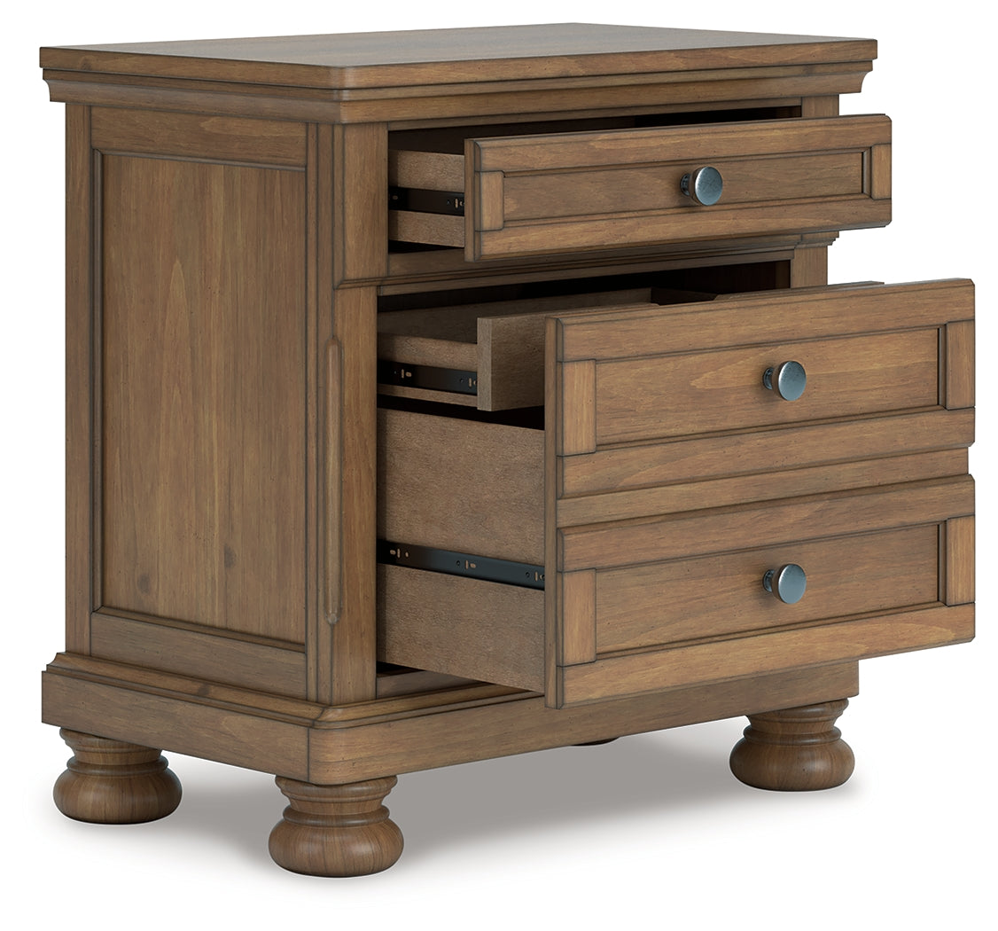 Furniture City Houma - Ashley Furniture - Feddinger Bedroom - Two Drawer Night Stand / Medium Brown - PCB779-92