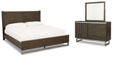 Furniture City Houma - Ashley Furniture - Arkenton Queen Panel Bed - Queen Panel Bed, Dresser and Mirror / Grayish Brown - B786B3