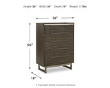 Arkenton King Panel Bed, Dresser, Mirror, Chest and 2 Nightstands