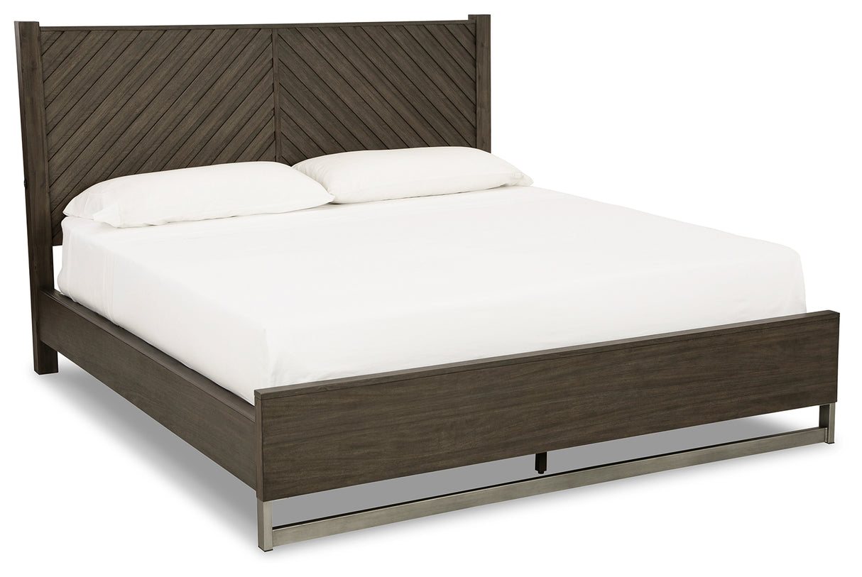 Arkenton California King Panel Bed, Dresser and Mirror