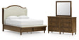Furniture City Houma - Ashley Furniture - Sturlayne Queen Upholstered Panel Bed, Dresser and Mirror - Queen Upholstered Panel Bed, Dresser and Mirror - B787B3