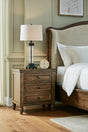 Furniture City Houma - Ashley Furniture - Sturlayne Nightstand - Three Drawer Night Stand / Brown - B787-93