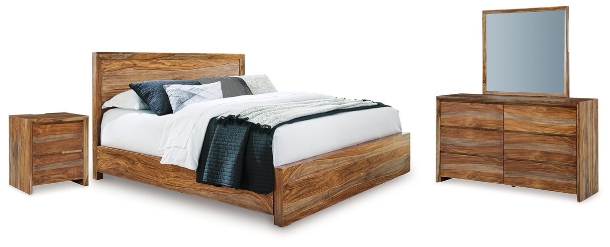 Furniture City Houma - Ashley Furniture - Dressonni Queen Panel Bed, Dresser, Mirror and Nightstand - Queen Panel Bed, Dresser, Mirror and Nightstand - B790B8