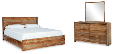 Furniture City Houma - Ashley Furniture - Dressonni California King Panel Bed, Dresser and Mirror - California King Panel Bed, Dresser and Mirror - B790B7