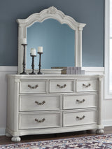 Furniture City Houma - Ashley Furniture - Montelaine Bedroom - Dresser and Mirror / Antique White - B795B1