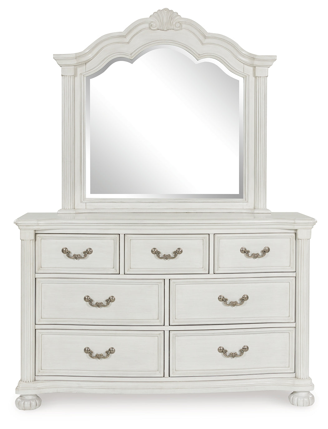 Montelaine Queen Upholstered Panel Bed, Dresser and Mirror
