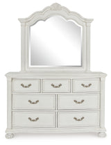 Montelaine Queen Upholstered Panel Bed, Dresser and Mirror