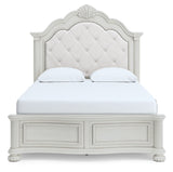 Montelaine Queen Upholstered Panel Bed, Dresser and Mirror