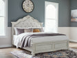 Furniture City Houma - Ashley Furniture - Montelaine California King Upholstered Panel Bed - California King Upholstered Panel Bed / Antique White - B795B7
