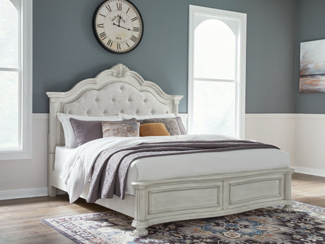 Furniture City Houma - Ashley Furniture - Montelaine California King Upholstered Panel Bed - California King Upholstered Panel Bed / Antique White - B795B7