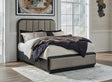 Furniture City Houma - Ashley Furniture - Rowanbeck Queen Upholstered Panel Bed - Queen Upholstered Panel Bed / Gray/Black - B821B2
