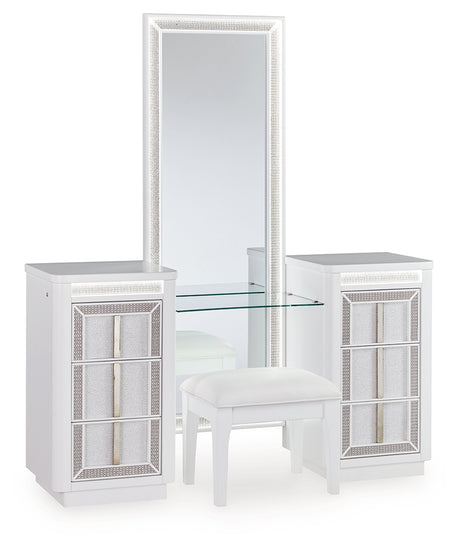 Furniture City Houma - Ashley Furniture - Chalanna Vanity, Mirror and Stool - Vanity, Mirror and Stool - B822B6