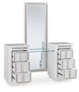 Furniture City Houma - Ashley Furniture - Chalanna Vanity with Mirror - Vanity with Mirror / White - B822B7