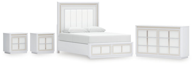 Furniture City Houma - Ashley Furniture - Chalanna Queen Storage Bed, Dresser and 2 Nightstands - Queen Storage Bed, Dresser and 2 Nightstands - B822B9