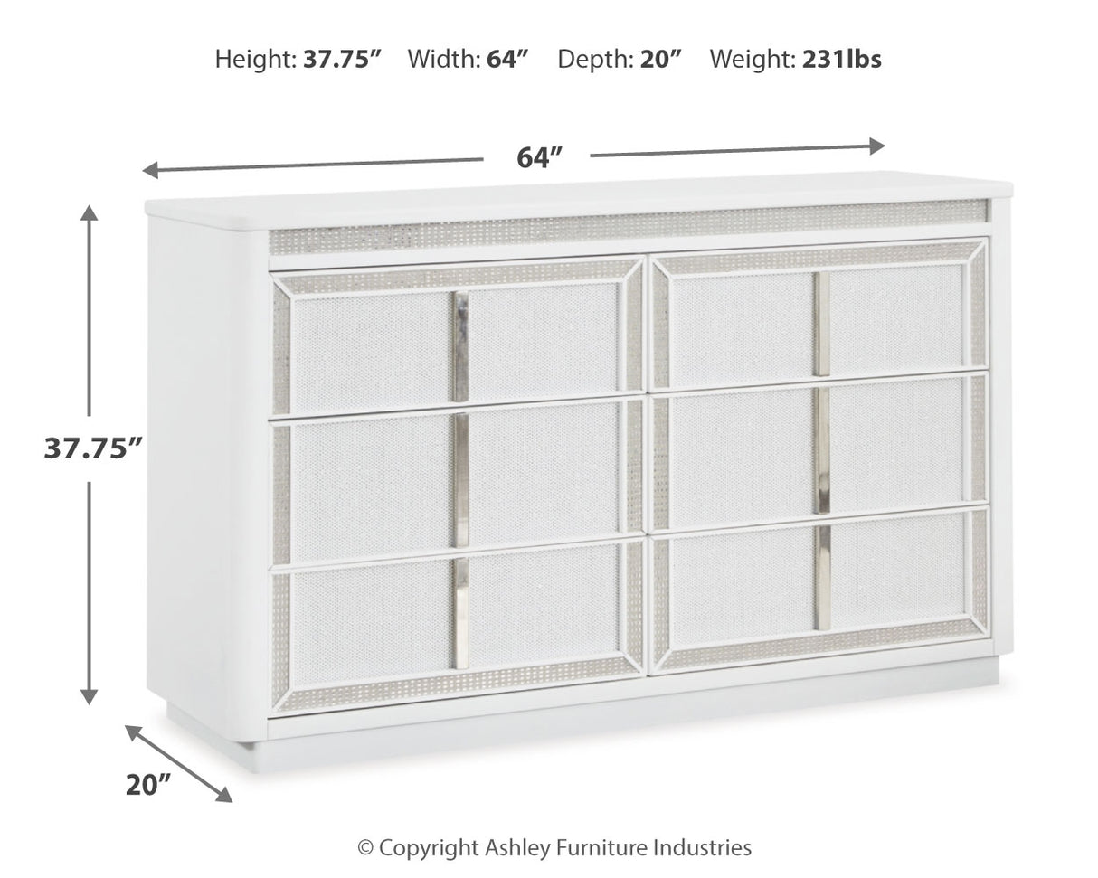 Chalanna Queen Storage Bed, Dresser and 2 Nightstands