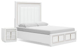 Chalanna Queen Panel Storage Bed and Nightstand