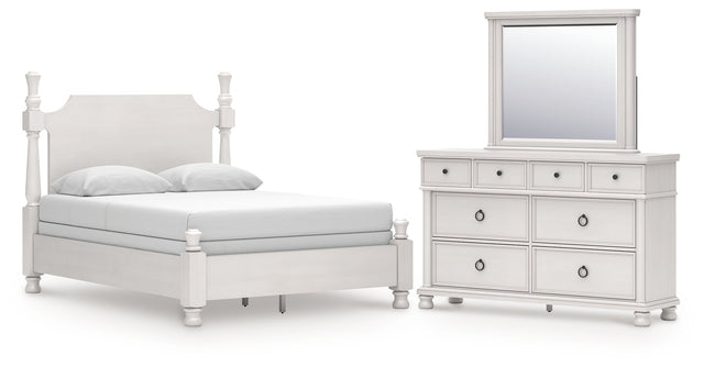 Furniture City Houma - Ashley Furniture - Rowlenstown Queen Poster Bed, Dresser and Mirror - Queen Poster Bed, Dresser and Mirror - PCB823B3
