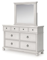 Rowlenstown Queen Poster Bed, Dresser and Mirror