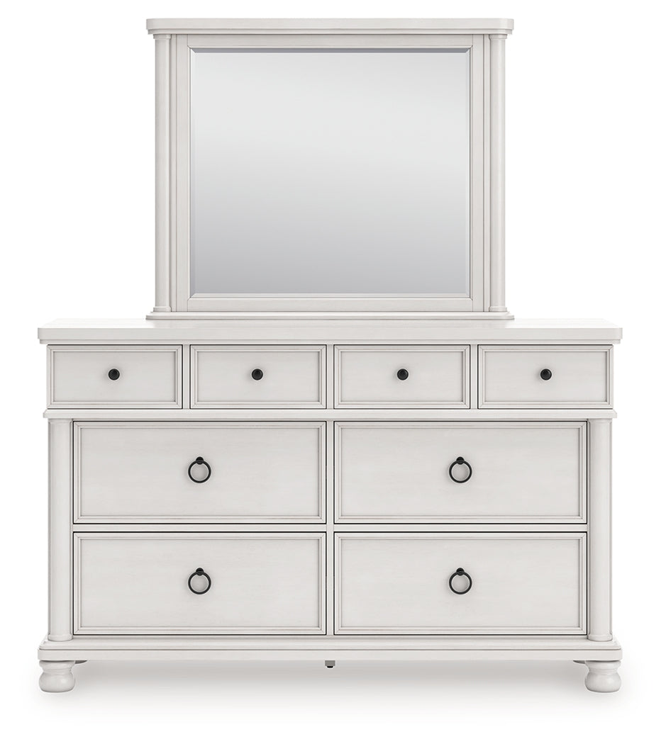 Rowlenstown Queen Poster Bed, Dresser and Mirror