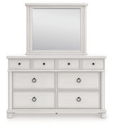 Rowlenstown Queen Poster Bed, Dresser and Mirror