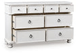 Furniture City Houma - Ashley Furniture - Rowlenstown Bedroom - Dresser / Antique White - PCB823-31