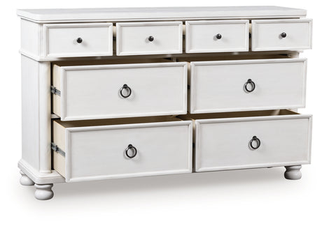 Furniture City Houma - Ashley Furniture - Rowlenstown Bedroom - Dresser / Antique White - PCB823-31