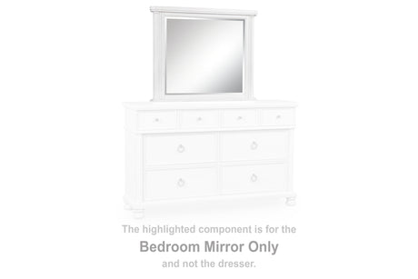 Furniture City Houma - Ashley Furniture - Rowlenstown Bedroom Mirror - Bedroom Mirror / Antique White - PCB823-36