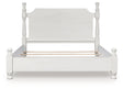 Furniture City Houma - Ashley Furniture - Rowlenstown Queen Poster Bed - Queen Poster Bed / Antique White - PCB823B2