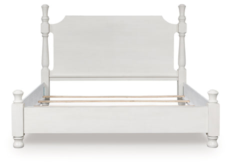 Furniture City Houma - Ashley Furniture - Rowlenstown Queen Poster Bed - Queen Poster Bed / Antique White - PCB823B2