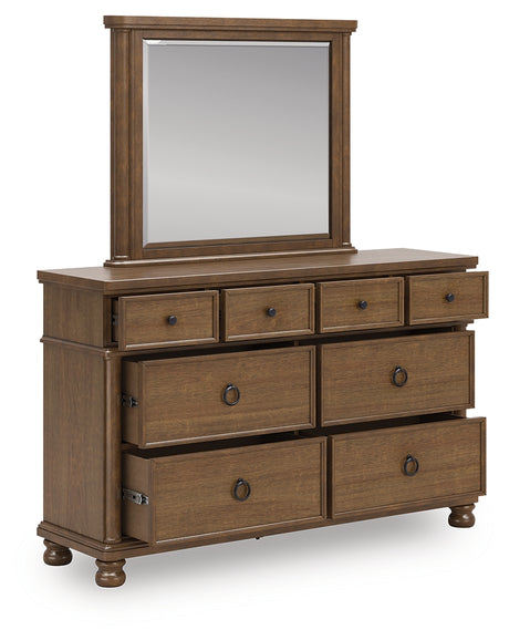 Furniture City Houma - Ashley Furniture - Rowlenstown Dresser and Mirror - Dresser and Mirror / Antique White - PCB823B1