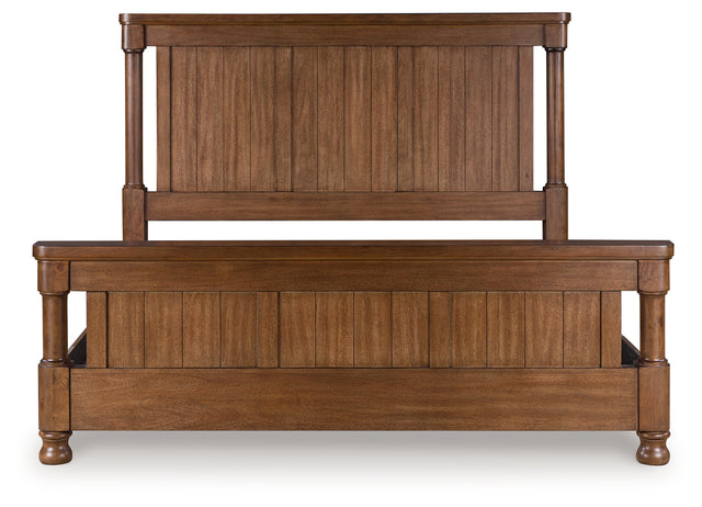 Furniture City Houma - Ashley Furniture - Rowlenstown King Poster Bed - King Poster Bed / Antique White - PCB823B4