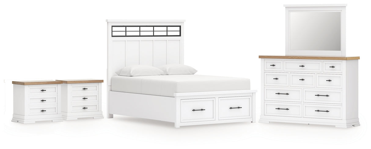 Ashbryn Queen Panel Storage Bed